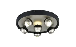 LED-Deckenleuchte Orbit, nickelfarbig, 13,5 cm, inkl. Dimmfunktion