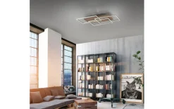 LED-Deckenleuchte Palma CCT mit Holzdekor, 82 x 50 cm