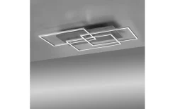 LED-Deckenleuchte Palma CCT mit Holzdekor, 82 x 50 cm