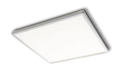 LED-Deckenleuchte Plain, weiß/silber, 42 cm