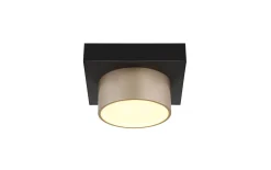 LED-Deckenleuchte Raymond, schwarz/goldfarbig