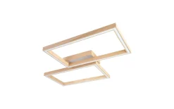 LED-Deckenleuchte Rowin, holz, 83 cm