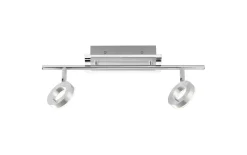 LED-Deckenleuchte Sileda, aluminium matt, 2-flammig, 55 cm