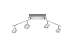 LED-Deckenleuchte Sileda, aluminium matt, 4-flammig, 94 cm