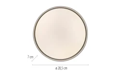 LED-Deckenleuchte Tavoli, schwarz, inkl. Fernbedienung