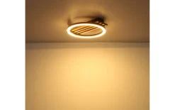 LED-Deckenleuchte Tisha, dunkelbraun/schwarz