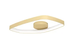 LED-Deckenleuchte VALLEROSA, messing/weiß, inkl. Dimmfunktion
