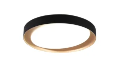 LED-Deckenleuchte Zeta, schwarz/gold, 48,5 cm