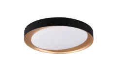 LED-Deckenleuchte Zeta, schwarz/gold, 48,5 cm