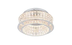 LED-Deckenleuchte Zevion, weiß/transparent, inkl. Switchdimmer