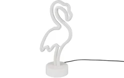 LED-Deko-Tischleuchte Flamingo, weiß, 32,5 cm