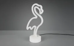 LED-Deko-Tischleuchte Flamingo, weiß, 32,5 cm