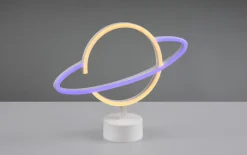 LED-Deko-Tischleuchte Planet, weiß, 24,5 cm