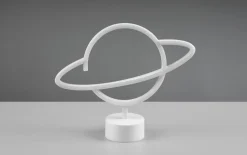 LED-Deko-Tischleuchte Planet, weiß, 24,5 cm