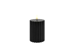 LED-Echtwachskerze, schwarz, 13 cm