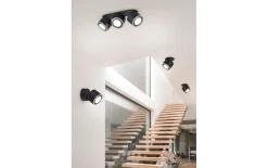 LED-Ein-/Aufbauspot Taurus, schwarz matt, 27 cm