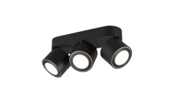 LED-Ein-/Aufbauspot Taurus, schwarz matt, 27 cm