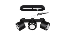 LED-Ein-/Aufbauspot Taurus, schwarz matt, 27 cm