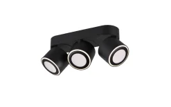 LED-Ein-/Aufbauspot Taurus, schwarz matt, 27 cm