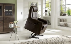 Leder-Fernsehsessel HU-RV15024, braun, inkl. Funktionen