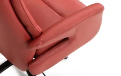 Leder Fernsehsessel Mescla, rot, inkl. Gaslift-Höhenverstellung