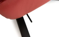 Leder Fernsehsessel Mescla, rot, inkl. Gaslift-Höhenverstellung