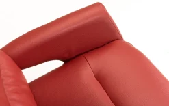 Leder Fernsehsessel Mescla, rot, inkl. Gaslift-Höhenverstellung