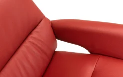 Leder Fernsehsessel Mescla, rot, inkl. Gaslift-Höhenverstellung