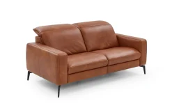 Ledergarnitur HU-PC23005, cognac, inkl. Kopfpolsterverstellung