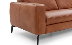Ledergarnitur HU-PC23005, cognac, inkl. Kopfpolsterverstellung