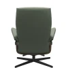 Leder Ruhesessel David (M), Batick Thyme green, Gestell Cross smoked Oak Nachbildung