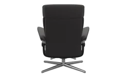 Leder Ruhesessel Erik, Paloma rock, Gestell Cross chrom, schwarz
