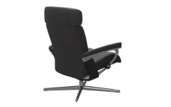 Leder Ruhesessel Erik, Paloma rock, Gestell Cross chrom, schwarz