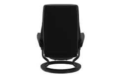 Leder Ruhesessel View (M), Paloma schwarz, Gestell Classic schwarz