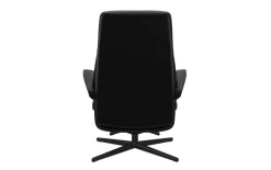 Leder Ruhesessel View (M), Paloma schwarz, Gestell Cross schwarz