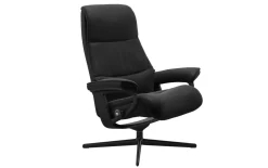 Leder Ruhesessel View (M), Paloma schwarz, Gestell Cross schwarz