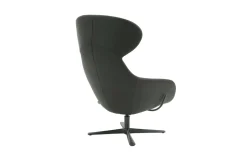 Leder Sessel Match it, graniet, inkl. Drehfunktion