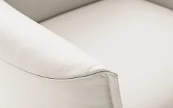 Leder Sofa 2,5-Sitzer, weiß, inkl. Funktionen