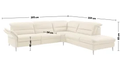 Leder Wohnlandschaft MR1380, goldfarbig