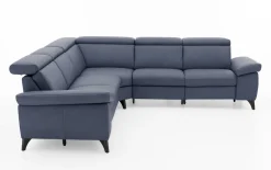 Leder Wohnlandschaft Tonga, blau