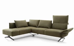Leder Wohnlandschaft Vineto, grün, inkl. Funktionen