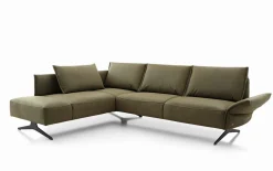 Leder Wohnlandschaft Vineto, grün, inkl. Funktionen