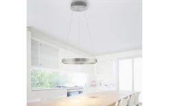 LED-Pendelleuchte Anillo, stahl, inkl. CCT und Memoryfunktion