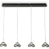 LED-Pendelleuchte Arabella, grau, 4-flammig, 95 cm