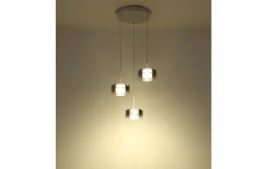 LED-Pendelleuchte Belinda, weiß/rauchfarbig