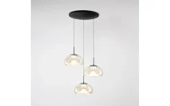 LED-Pendelleuchte Brena, cognac, 3-flammig, 35 cm, inkl. CCT Steuerung