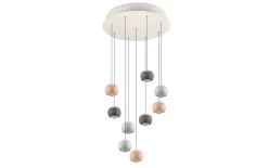LED-Pendelleuchte Cannon, mehrfarbig, 9-flammig, inkl. stufenloser Höhenverstellung