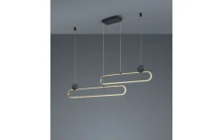 LED-Pendelleuchte CCT Grant, messing matt/schwarz, 138 cm