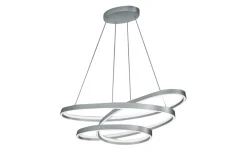 LED-Pendelleuchte Cinque Ciola, nickel, 115 cm