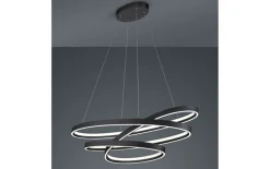 LED-Pendelleuchte Cinque Ciola, schwarz, 115 cm